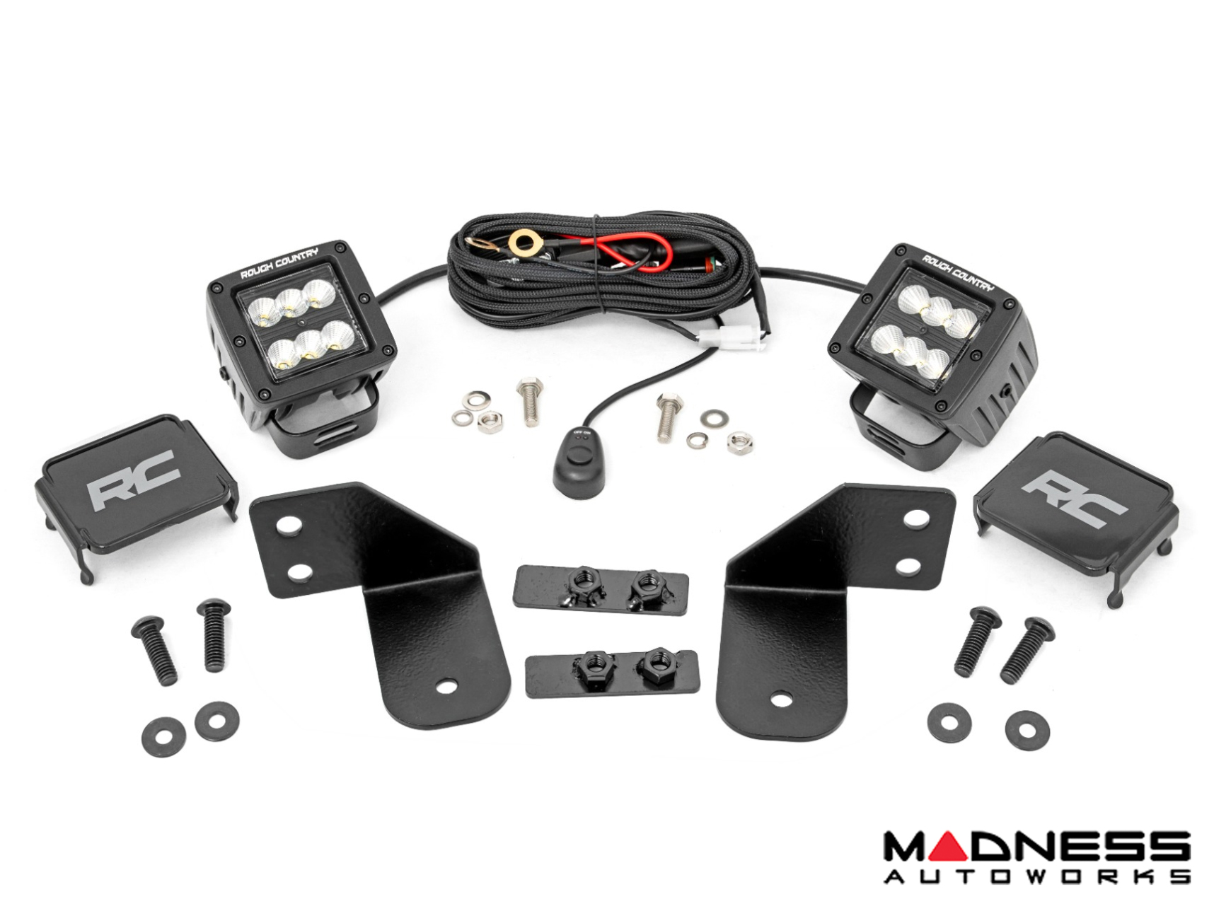 Polaris Ranger Rear Facing LED Kit - Black Series w/Spot Beam - Rough Country 